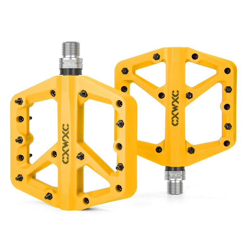 Gelbe Cxwxc Plattform-fahrradpedale Mit Nylon-gedichteten Lagern