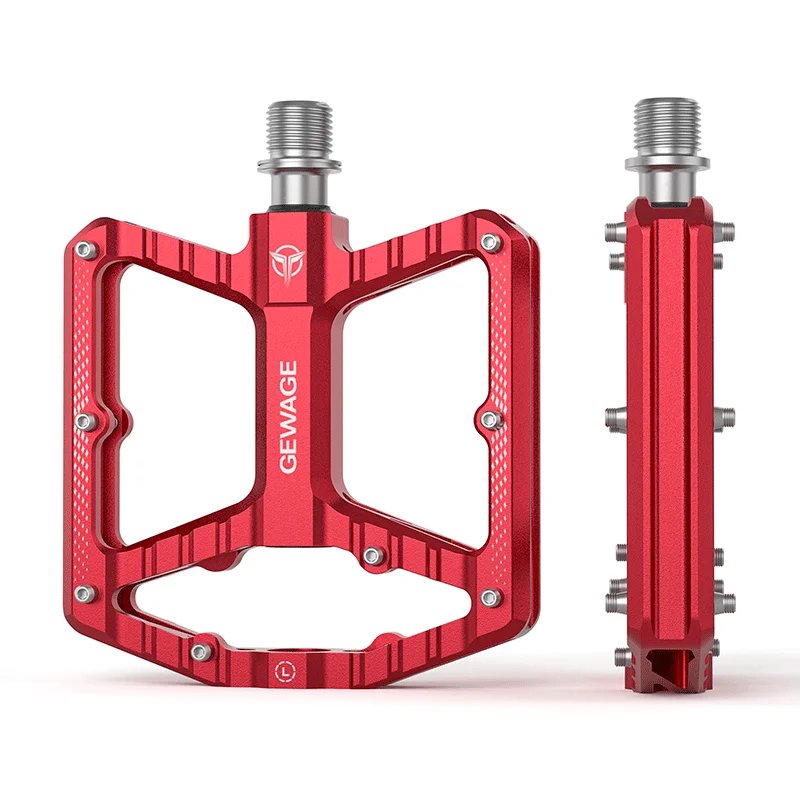 Gewage Aluminium-plattformpedale Mit Abgedichteten Lagern, Rot