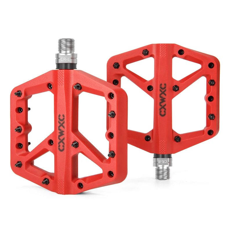 Rote Cxwxc Plattform-fahrradpedale Mit Nylon-gedichteten Lagern