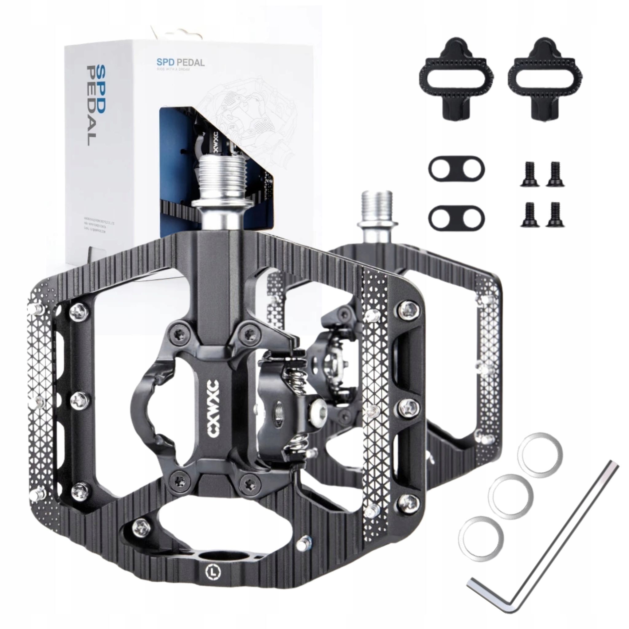 Cxwxc Dual Function Spd Plattform-fahrradpedale Aus Aluminium Mit Cleats