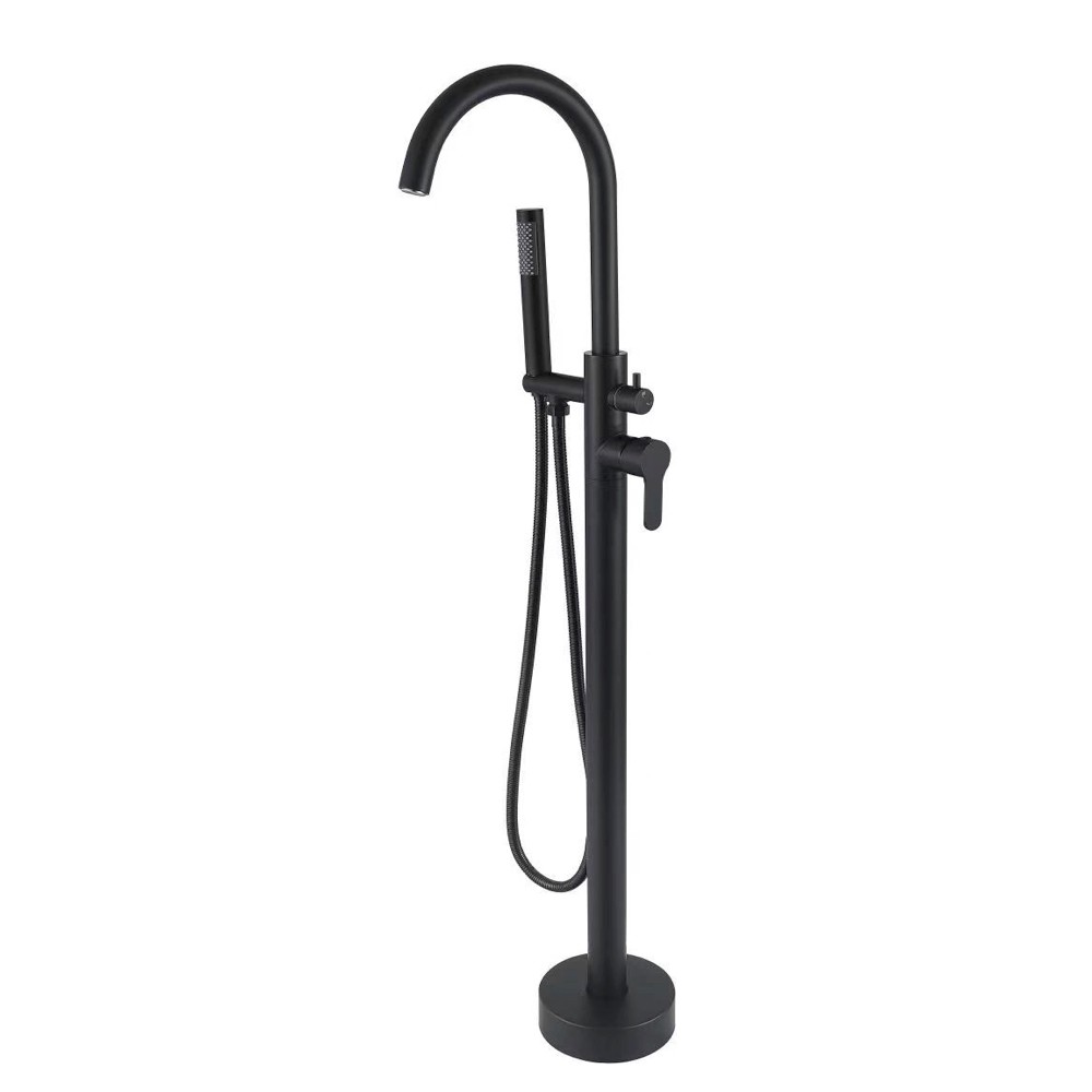 Freistehende Badewannenarmatur Wezer Eko19a-09-black Mit Duschset