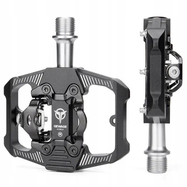 Gewage Dual-funktion Spd Plattform-fahrradpedale Mit Schwarzen Cleats