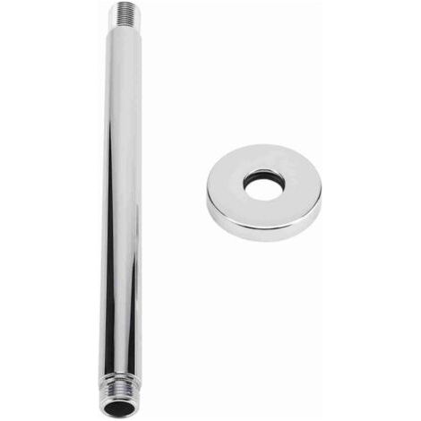 Bras De Douche Supérieur En Acier Inoxydable Chromé, Montage Mural Rond, Facile À Installer Pour Hôtel, Maison, Salle De Bain, Pommeau De Douche Au Plafond (25 Cm)