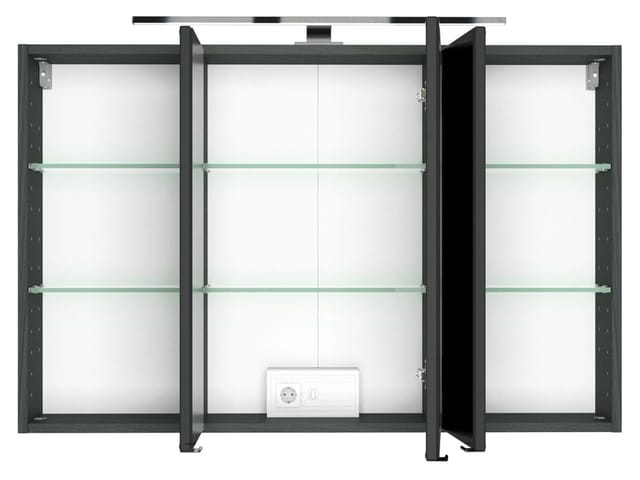 HELD Spiegelschrank Birma (Graphitgrau, 100 cm)