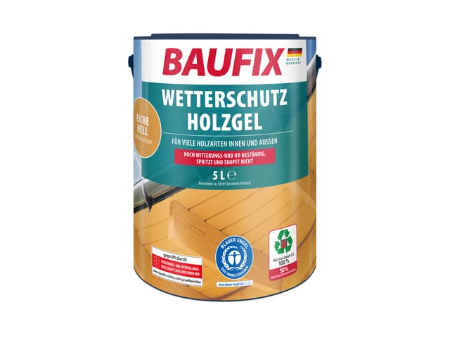 BAUFIX Wetterschutz-Holzgel, 5 Liter (Eiche hell)