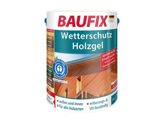 BAUFIX Wetterschutz-Holzgel, 5 Liter (Graphitgrau)