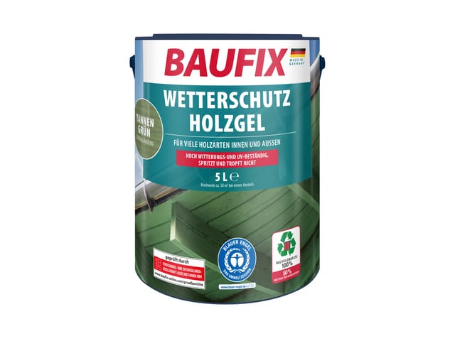 BAUFIX Wetterschutz-Holzgel, 5 Liter (tannengrün)