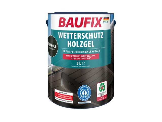 BAUFIX Wetterschutz-Holzgel, 5 Liter (Ebenholz)