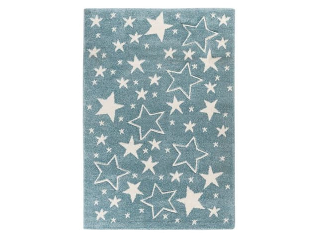 KAYOOM Kinder-Motivteppich (Sterne blau, 80cm x 150cm)