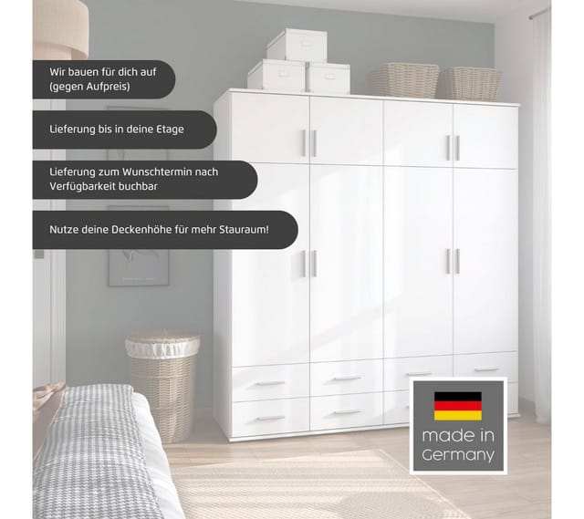 RAUCH BLUE Drehtürenschrank Kemi (mit Spiegel 8-trg.)