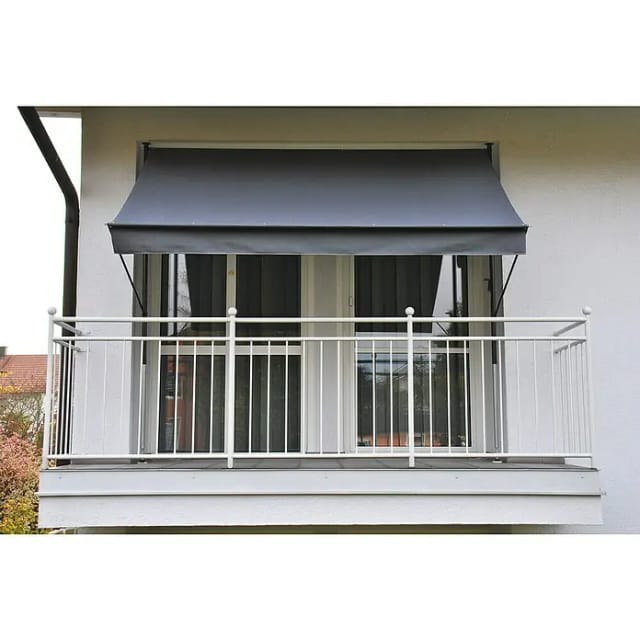 Angerer Klemmmarkise (Dunkelgrau, 200 cm breit)
