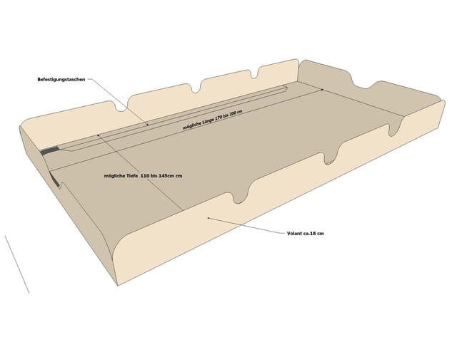 Grasekamp Ersatzdach Universal Hollywoodschaukel (Beige)