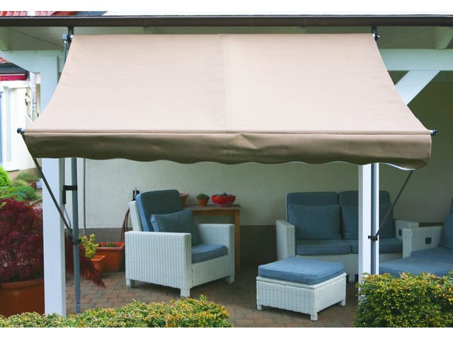 Grasekamp Klemmmarkise (Taupe, 200x130 cm)