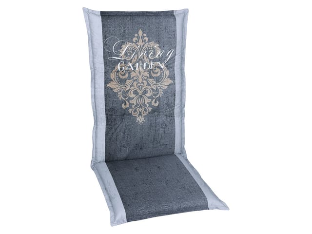 GO-DE TEXTIL Gartenauflage Living Garden (2er Set Mittellehner, Grau)