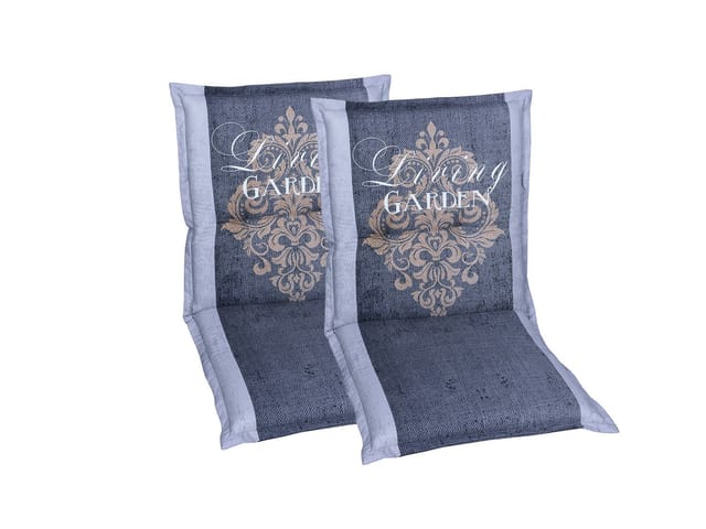 GO-DE TEXTIL Gartenauflage Living Garden (2er Set Niederlehner, Grau)