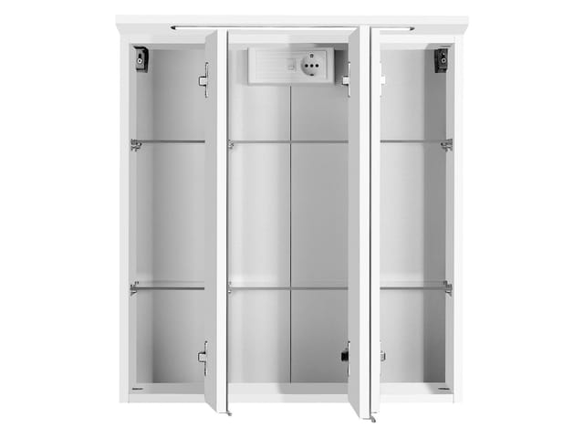 HELD Bologna 3D Spiegelschrank 60/70/80/90/100cm (led einbauleuchte, Weiß, 60 cm)