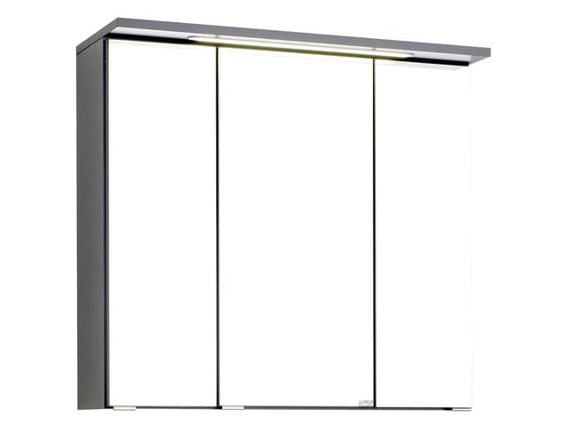 HELD Bologna 3D Spiegelschrank 60/70/80/90/100cm (led einbauleuchte, Graphitgrau, 70 cm)