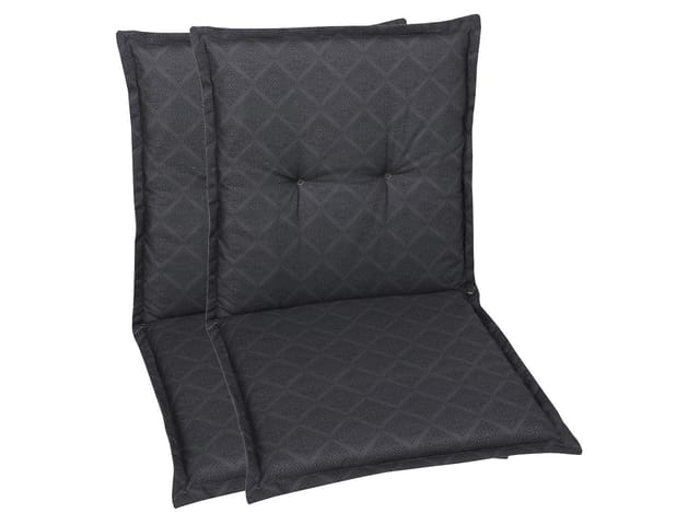 GO-DE TEXTIL Gartenauflage Raute (2er Set Niederlehner, anthrazit)