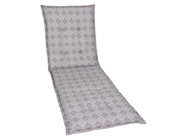 GO-DE TEXTIL Gartenauflage Raute (Liegenauflage, Grau)