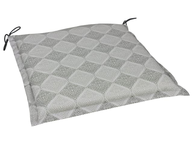 GO-DE TEXTIL Gartenauflage Raute (2er Set Kissen 5 cm, Grau)