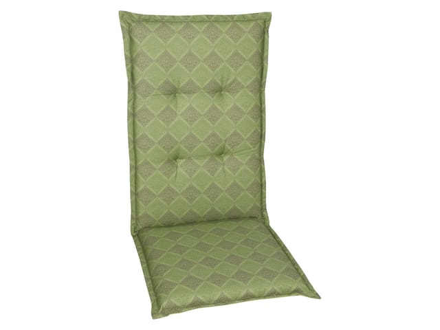 GO-DE TEXTIL Gartenauflage Raute (2er Set Hochlehner, Grün)