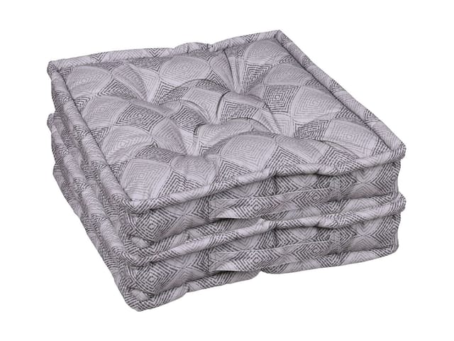 GO-DE TEXTIL Gartenauflage Raute (2er Set Boxkissen, Grau)