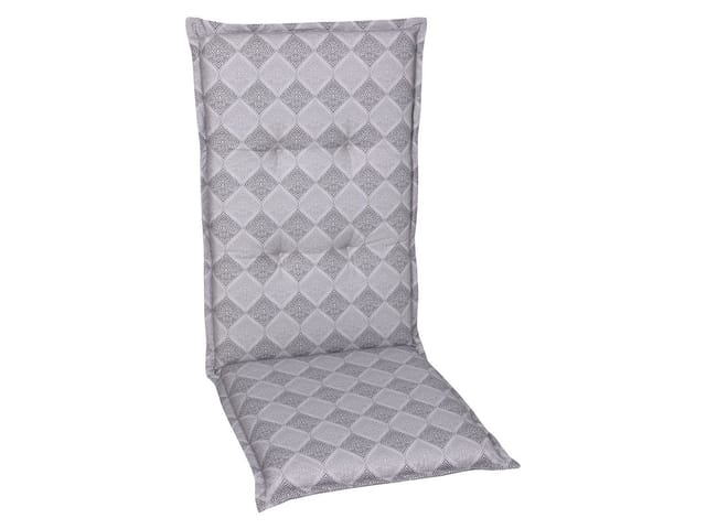 GO-DE TEXTIL Gartenauflage Raute (2er Set Hochlehner, Grau)