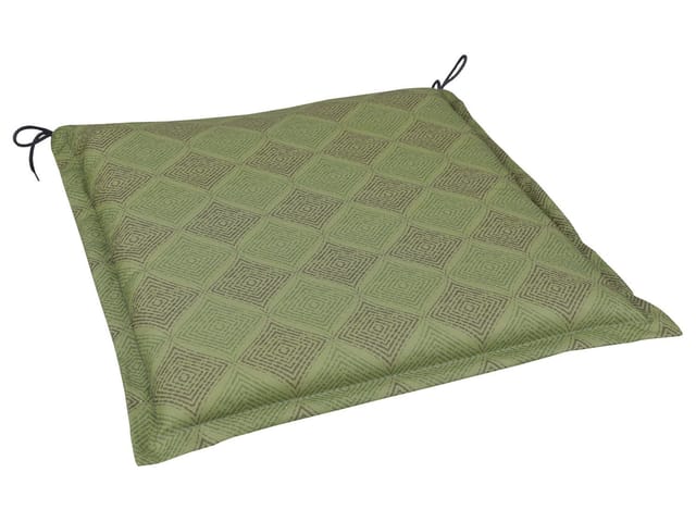 GO-DE TEXTIL Gartenauflage Raute (2er Set Kissen 5 cm, Grün)