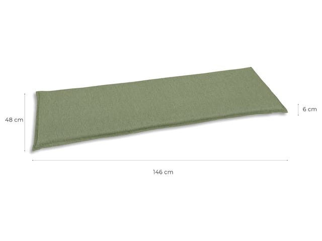 GO-DE Textil Gartenau, hellgrün, Bankauflage 3-Sitzer (Bankauflage 3-Sitzer, Hellgrün)
