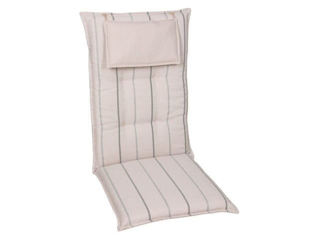 GO-DE Textil Gartenauflage Wendauflage (2er Set Hochlehner, Beige)