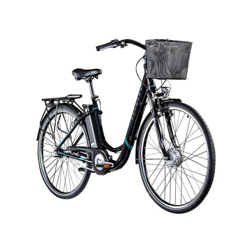 Zündapp Z510 700c E-Bike E Cityrad Damenrad Pedelec Elektrofahrrad Damen Fahrrad 28 Zoll (Schwarz Türkis)