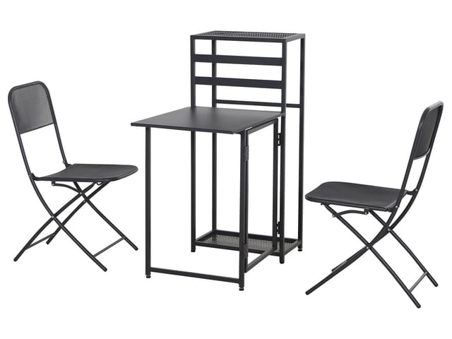 SIENA GARDEN Balkonmöbelset Palma (2 Sessel + Tisch (klappbar))