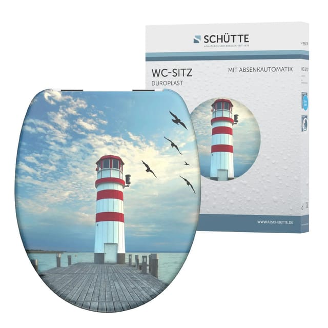 Schütte WC Sitz Duroplast mit Absenkautomatik (Leuchtturm)