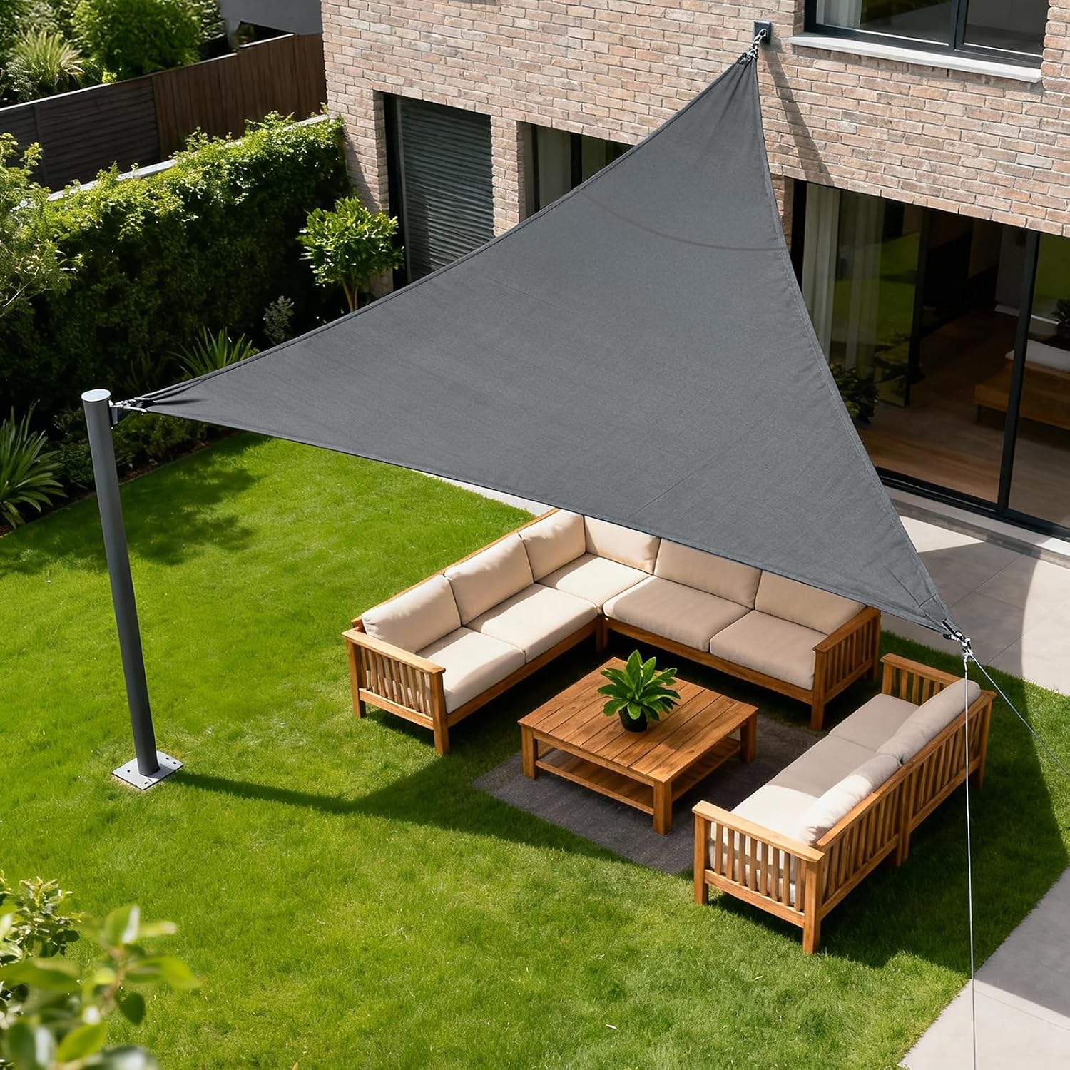 Sonnensegel 6x6x6 M Anthrazit Für Den Garten – Außenbereich – Ausführung A – Zuverlässig Und Benutzerfreundlich