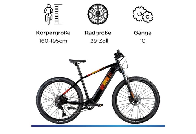 ZÜNDAPP Z808 650B (schwarz/orange / 29 Zoll)