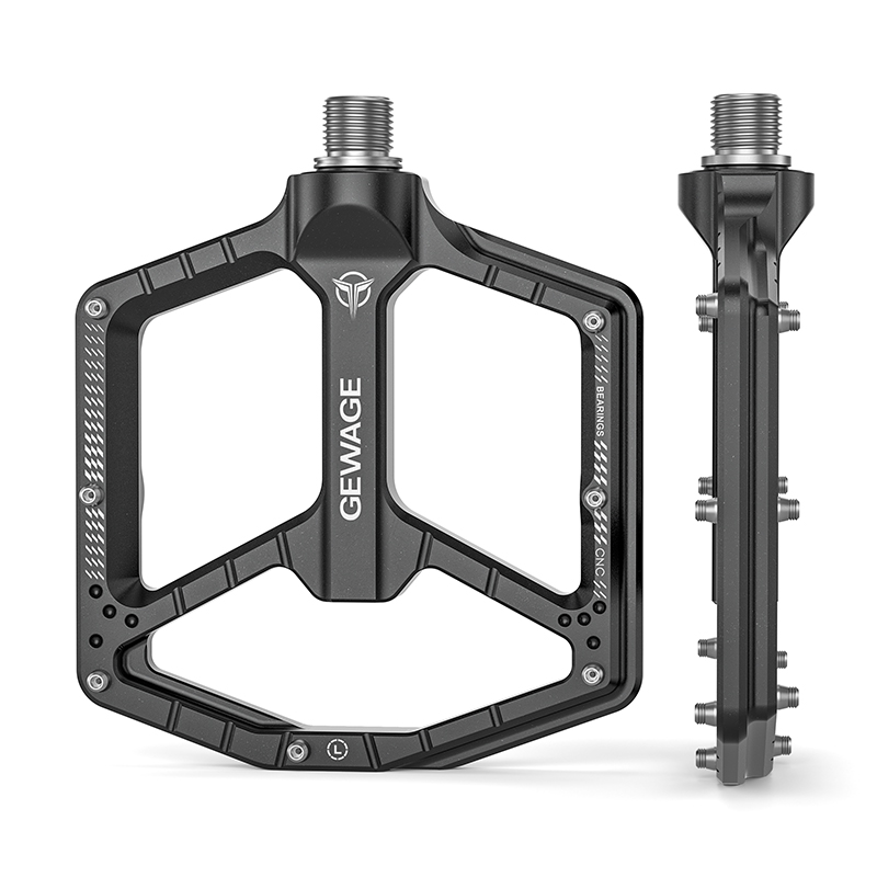 Plattform-fahrradpedale 11 Cm Mtb Downcountry Trail Enduro Grau Schwarz