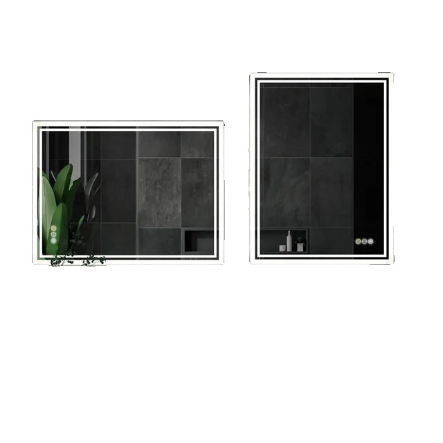 Badezimmerspiegel, Led-beleuchtung, Antibeschlagfunktion, 60 X 80 Cm (24 X 32 Zoll)