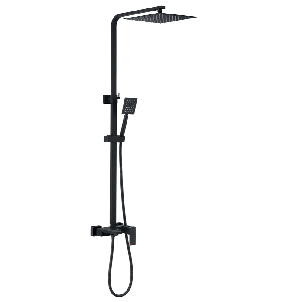 Regendusche Mit Badewannenarmatur Wezer Pro16b-02-black