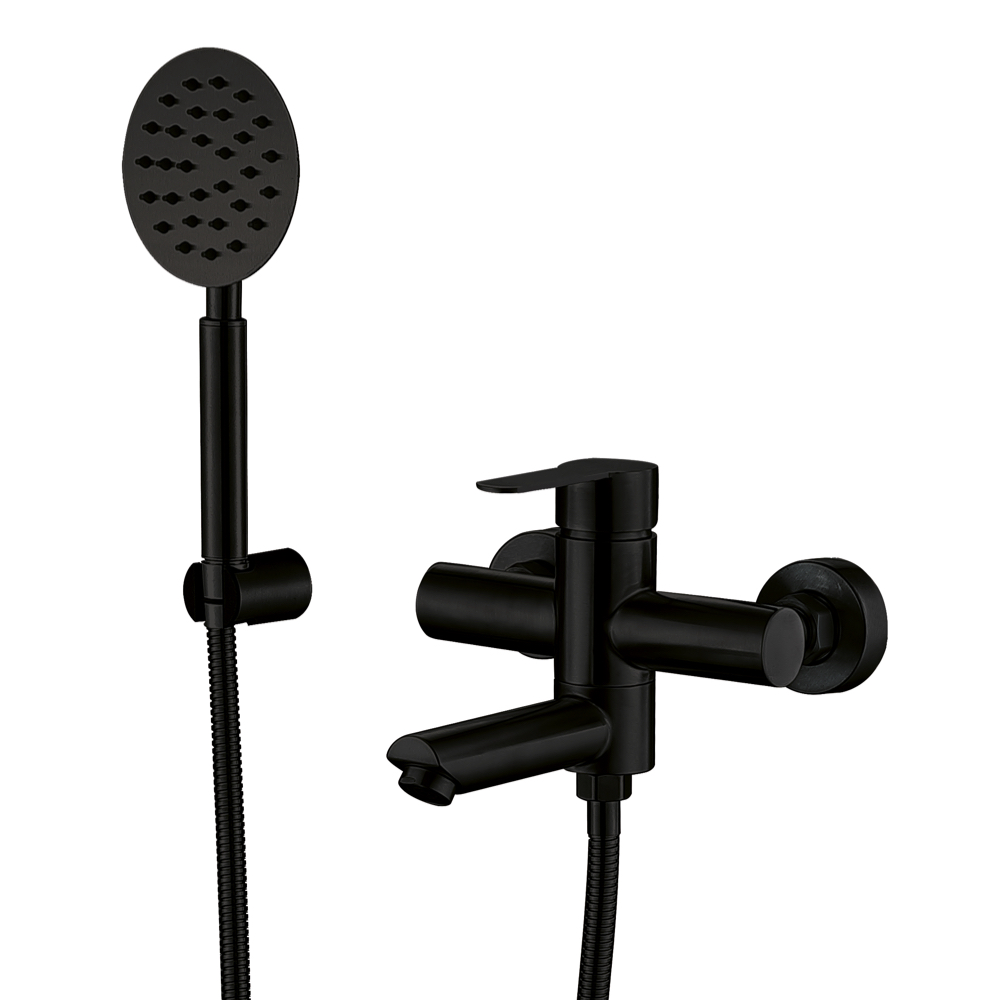 Wezer Eko3-09-black Badewannenarmatur Mit Duschset