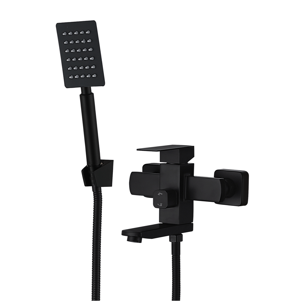 Wezer Pro3-02-black Badewannenarmatur Mit Duschset