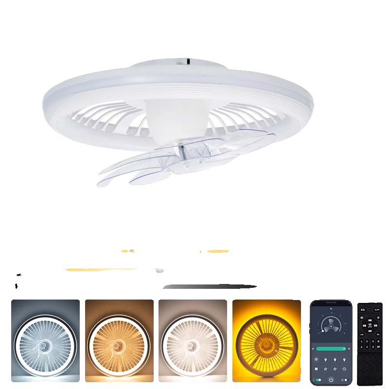 Deckenventilator, App-steuerung, Dimmbare Led-leuchte, Deckenventilatorleuchte