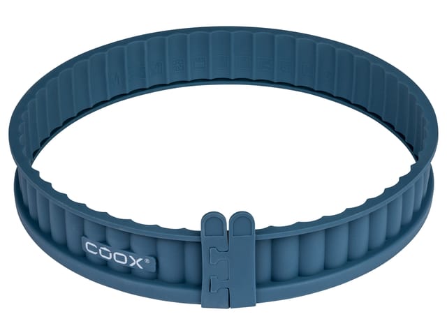 COOX Silikon-Quicheform mit Glasboden (Graublau)