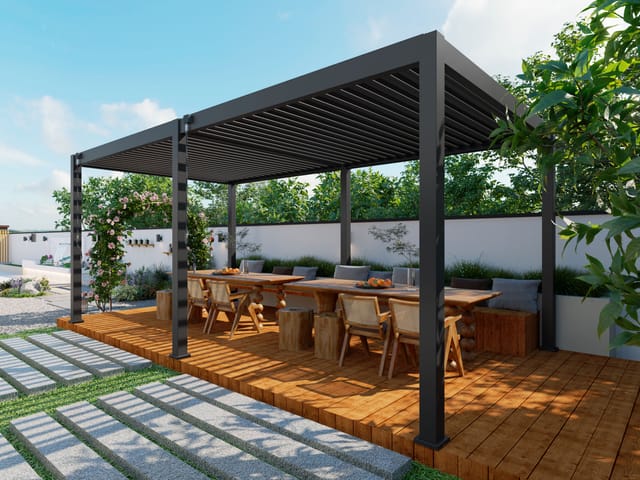 PERGOLINE Pavillon Superior (anthrazit, 3,6x5,3 m)