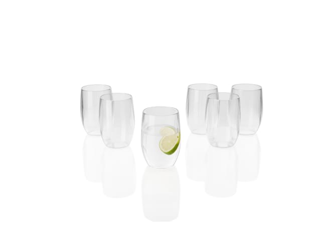 ERNESTO® Gläserset 6er aus Kunststoff (Wassergläser, transparent)