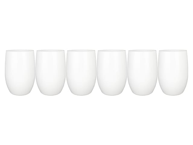 ERNESTO® Gläserset 6er aus Kunststoff (Wassergläser, Weiß)