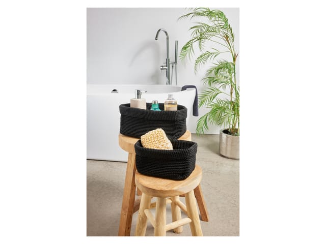 LIVARNO HOME Hängeregal / Aufbewahrungskörbe (Aufbewahrungskorb 2er schwarz)