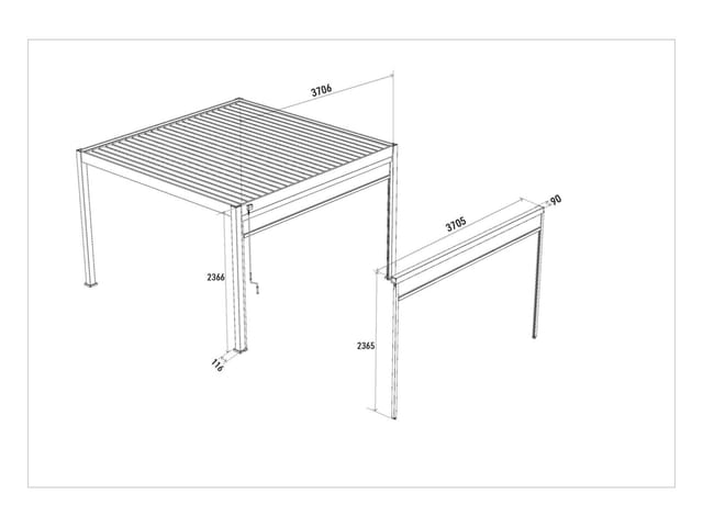 PERGOLINE Sonnenrollo Trumpf + Superior (anthrazit, 4 m)