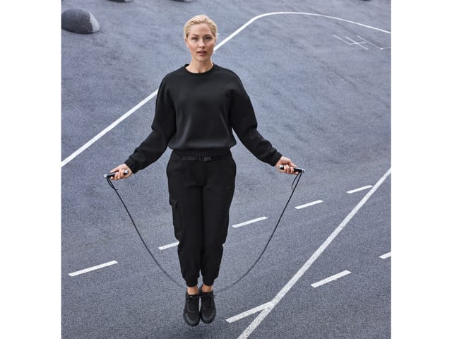 CRIVIT Damen Sweatpullover (Struktur schwarz, XS(32/34))