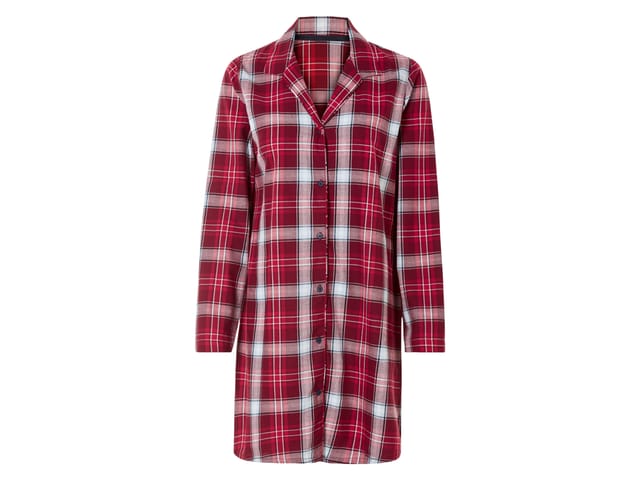 ESMARA® Damen Bigshirt Flanell (Rot, XS(32/34))
