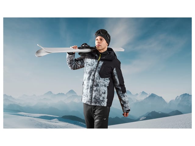 CRIVIT Herren Skijacke (Muster schwarz, M(48/50))